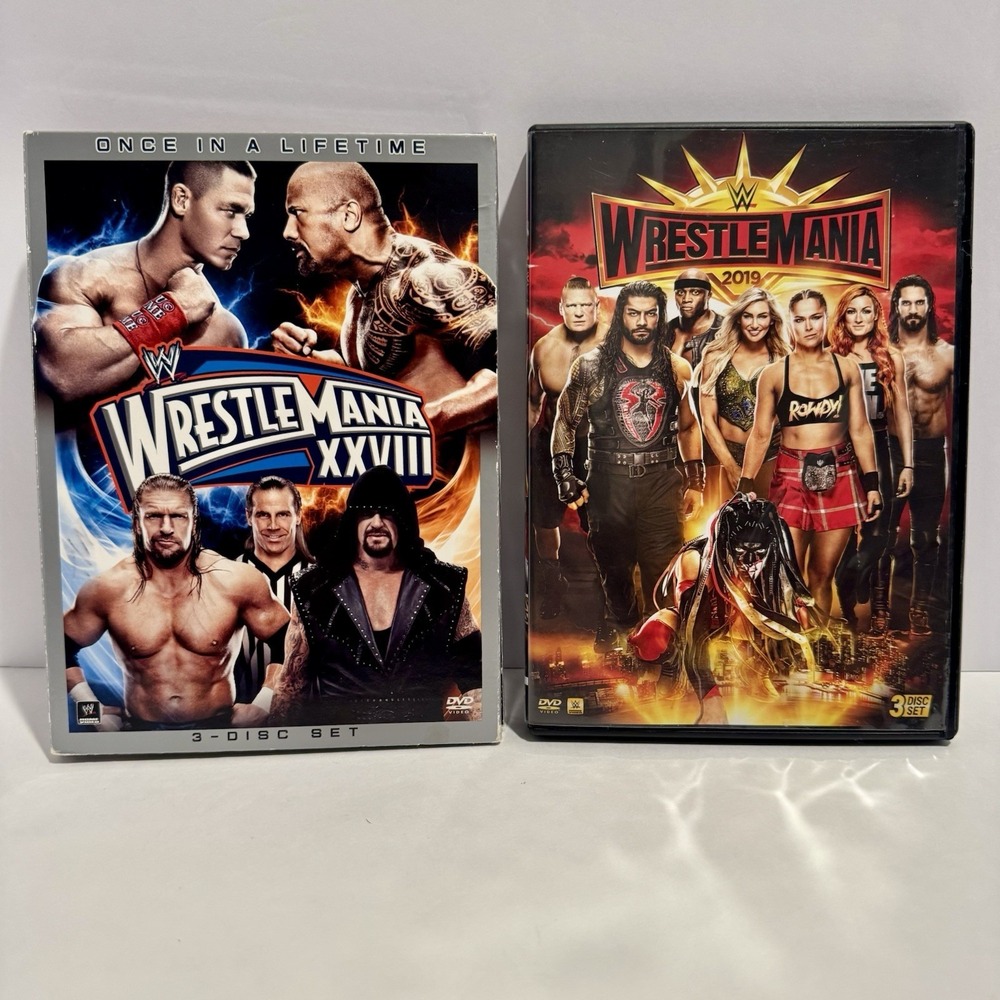 WWE Wrestlemania 28 & 35 DVD Lot - Read Description